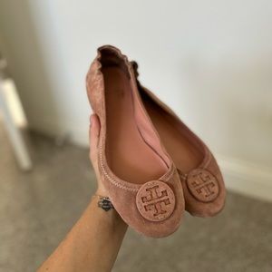 Pink Suede Tory Burch Flats